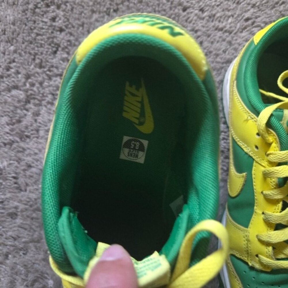 Nike Dunk Reverse Brazil Men 8.5 Yellow And Green Used 022026 - Picture 5 of 9